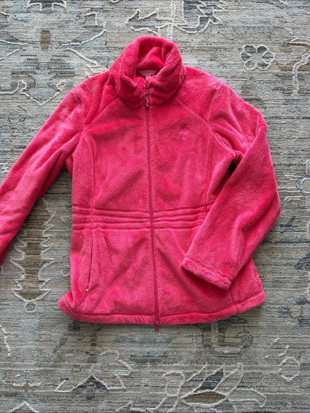 Lilly Pulitzer Hot Pink Fuzzy Zip-Up Hoodie